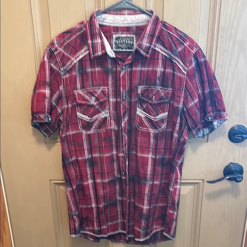 Men's Red Plaid Shirt